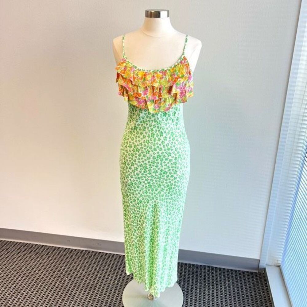 RIXO Target Dress Green Size Small